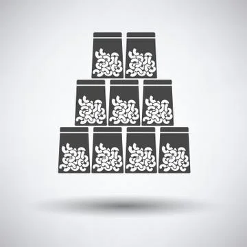 Macaroni in packages icon Stock Illustration