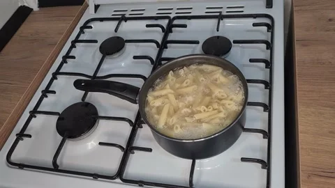 Macaroni Pasta Boiling Boil Stock Footage 220727603