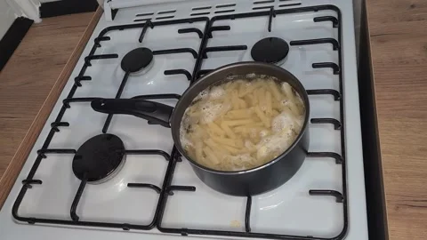 Macaroni Pasta Boiling Boil Video stock 220727609