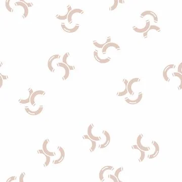 Macaroni pasta glyph seamless pattern Stock Illustration