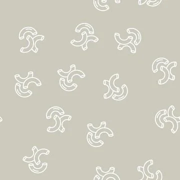Macaroni pasta line seamless pattern Stock Illustration