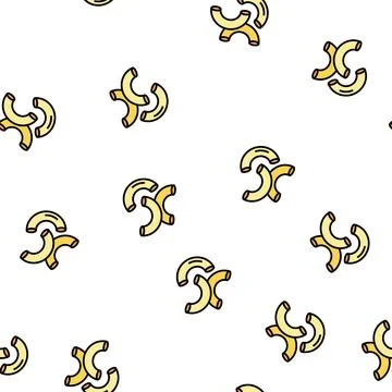 Macaroni pasta vector seamless pattern Stock Illustration