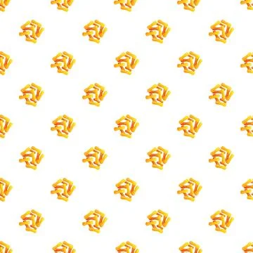 Macaroni pipe pattern on white background food Stock Illustration