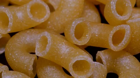 Macaroni on rotating base, macro. Stock Footage 147147868