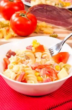 Macaroni salad Stock Photos