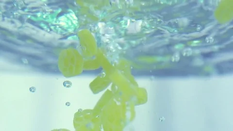 Macaroni in water in slow motion Stock Footage 76040821