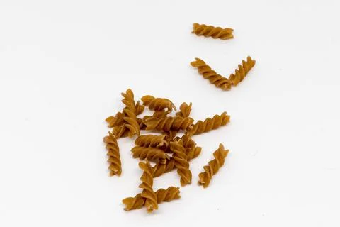 Macaroni white background Foto stock