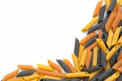 Macaroni on white Stock Photos