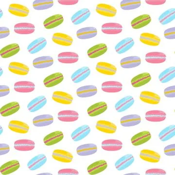 Macarons cake pattern Illustrazione stock