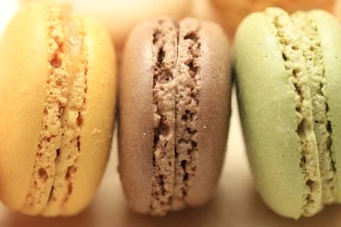 Macarons close up Foto stock
