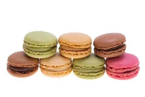 Macarons isolated Stock Photos