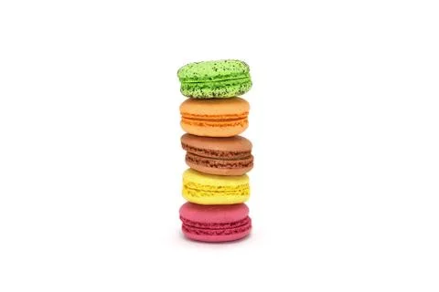 Macarons isolated on white background Foto stock