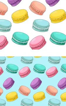 Macarons pattern Illustrazione stock