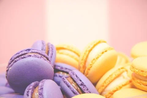 Macarons on show Stock Photos