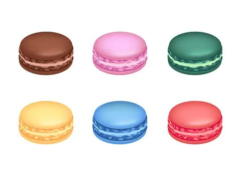 Macarons Of  Various Colors Stock Illustration