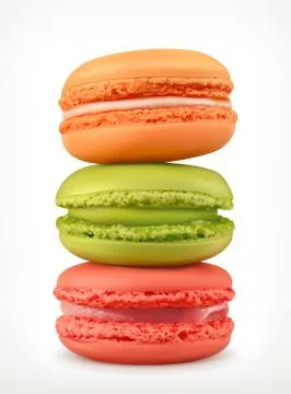 Macarons, vector icon Stock Illustration