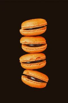 Macarons with vintage style. Stock Photos