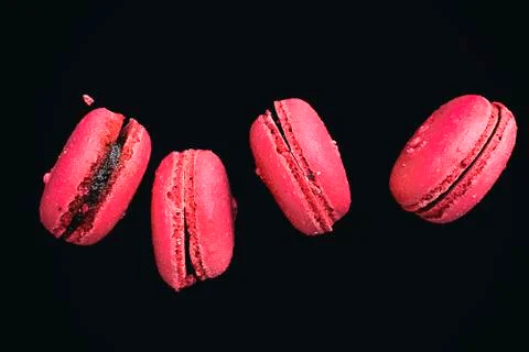 Macarons with vintage style. Stock Photos