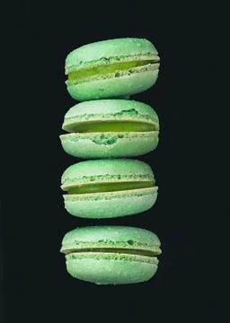 Macarons with vintage style. Stock Photos