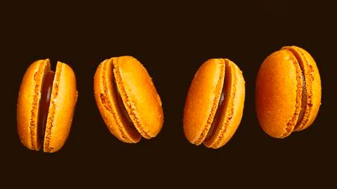 Macarons with vintage style. Stock Photos
