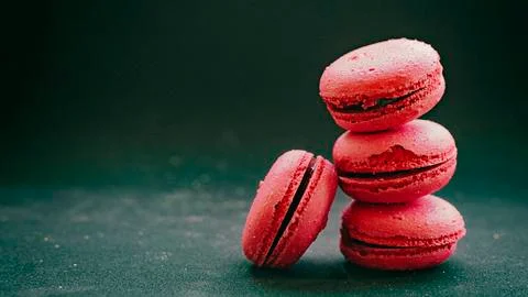Macarons with vintage style. Stock Photos