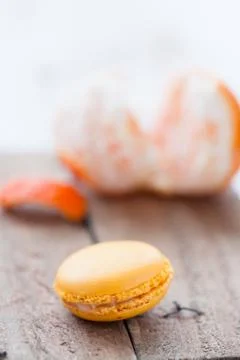 Macaroon and orange Stock Photos