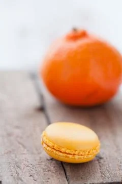 Macaroon and orange Stock Photos