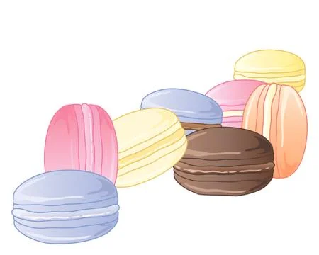 Macaroon background Stock Illustration