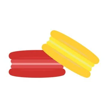 Macaroon cake vector illustration dessert biscuit french sweet colorful food Stock Illustration