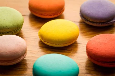 Macaroon close-up Stock Photos