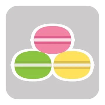 Macaroon cookies. Flat design. Stock Illustration