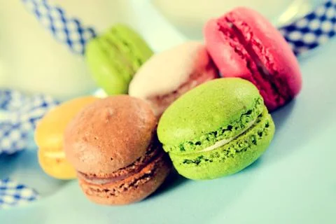 Macaroon cookies Stock Photos