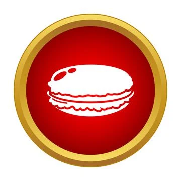 Macaroon dessert icon representing sweet french pastry Stock Illustration