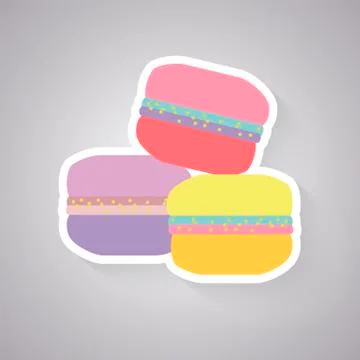 Macaroon flat icon Stock Illustration