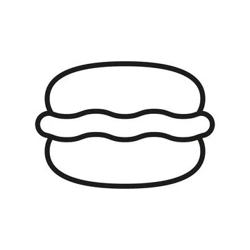 Macaroon food beverage icon vector basic design simple and modern Stock Illustration