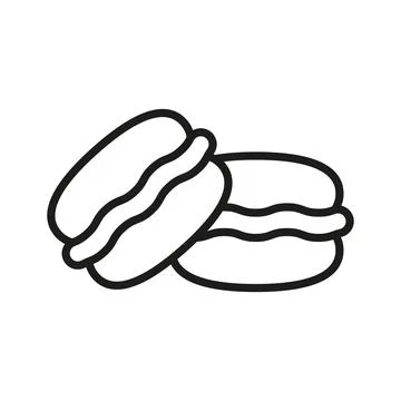 Macaroon food beverage icon vector basic design simple and modern Stock Illustration