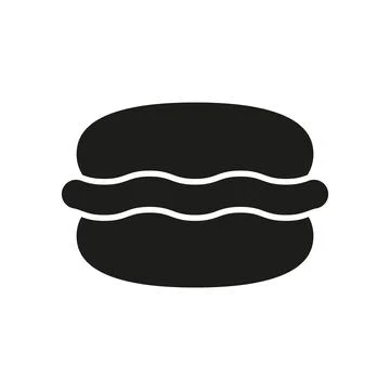 Macaroon food beverage icon vector basic design simple and modern Stock Illustration