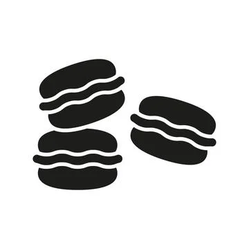 Macaroon food beverage icon vector basic design simple and modern Stock Illustration
