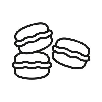 Macaroon food beverage icon vector basic design simple and modern Stock Illustration