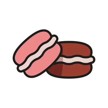 Macaroon food beverage icon vector basic design simple and modern イラスト素材