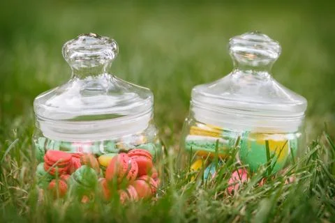 Macaroon glass Stock Photos