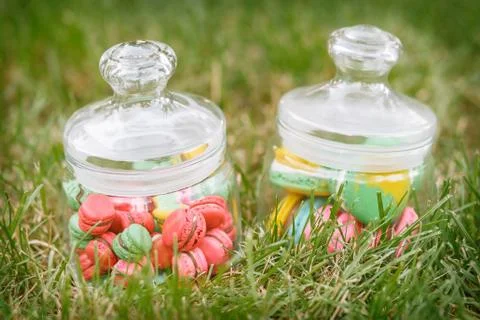 Macaroon glass Foto stock