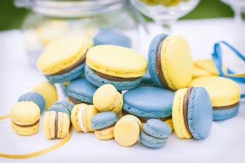 Macaroon green grass Stock Photos