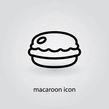 Macaroon icon on grey background Stock Illustration