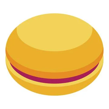 Macaroon icon, isometric style Illustrazione stock