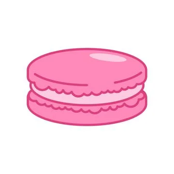 Macaroon isolated. Macaroons icon sign. Macaron symbol Stock Illustration