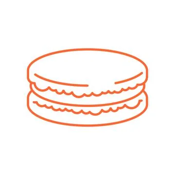 Macaroon isolated. Macaroons icon sign. Macaron symbol Stock Illustration