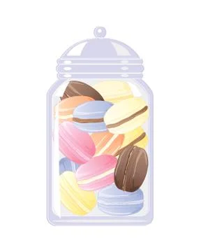 Macaroon jar Stock Illustration