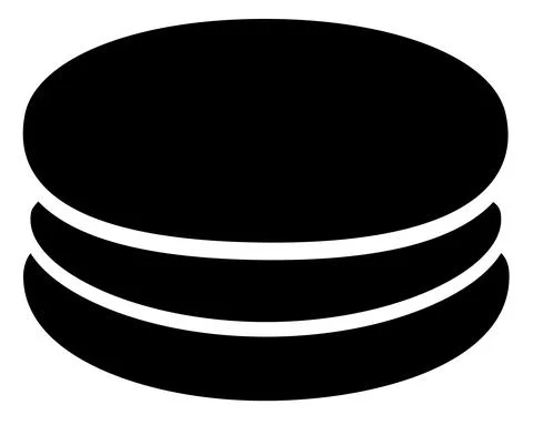 Macaroon. Macaroon cakes - vector silhouette picture for icon or pictogram. Stock Illustration