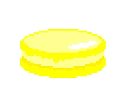 Macaroon pixel art isolated. 8 bit Macaroons icon sign. pixelated Macaron s.. Stock Illustration